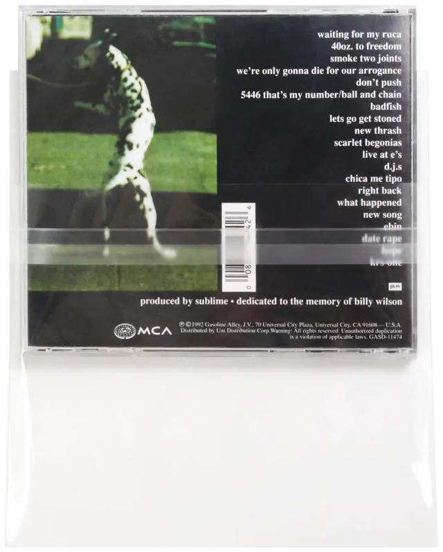 Alt view image 5 of 5 - CD Sleeves - RESEALABLE Premium 2mil Thick - Archival Quality, Crystal Clear - Holds 1 Standard 10.4mm CD Jewel Box (500 Sleeves)