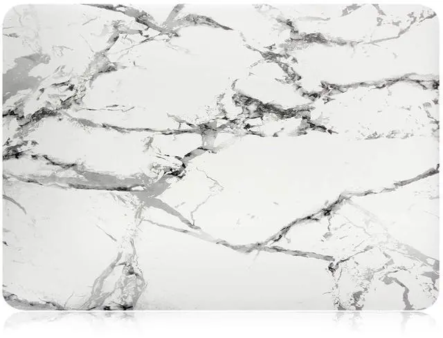 Alt view image 3 of 5 - UESWILL Marble Pattern Hard Case Compatible with MacBook Pro 15 inch with Touch Bar & USB-C 2016 2017 2018 2019 Release Model A1990 A1707, White/Grey