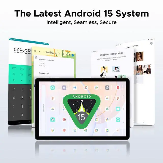 Alt view image 2 of 5 - DOOGEE Tab A9+(2025) Android 15 Tablet with Keyboard,11 inch Tablet,8580mAh,20GB+64GB/2TB TF,7.9mm Ultra-Thin,13MP+5MP,Dual Speakers,Bluetooth 5.0,Face ID,5G WiFi,FM,Widevine L1,Gray