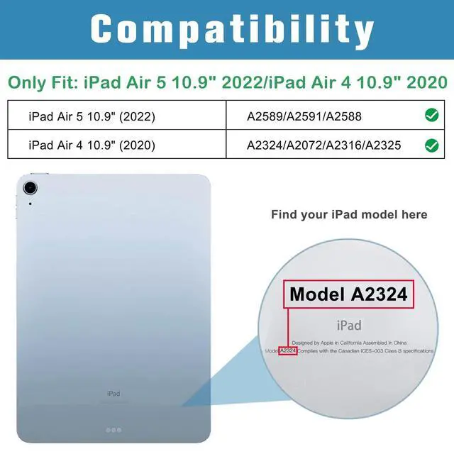 Alt view image 2 of 5 - ProCase iPad Air 5th Generation Case 2022 / iPad Air 4th 2020 Case 10.9 Inch -Black Bundle with 2 Pack iPad Air 5 2022 / Air 4 2020 Screen Protector, iPad Pro 11 2021 2020 2018 Tempered Glass