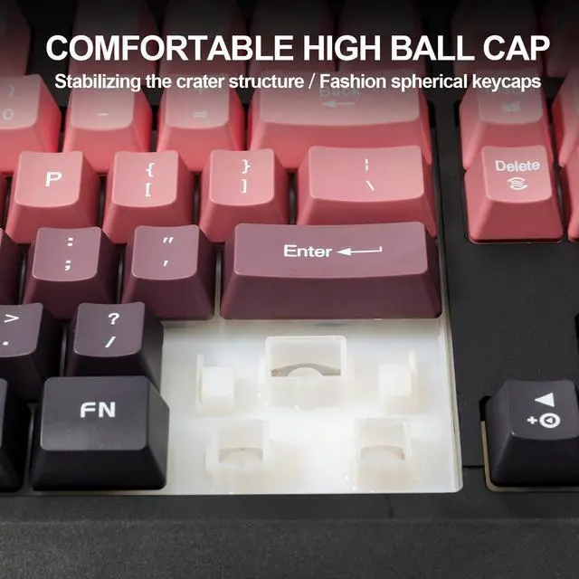 Alt view image 5 of 5 - Wired RGB Gaming Membrance Keyboard. 100 Percent Mini Creamy LED Computer Keyboard .Small Ergonomic Clicky Teclado with ABS Backlit Unreplaceable Keycaps. for PC Laptop MAC Gamer. (Purple)