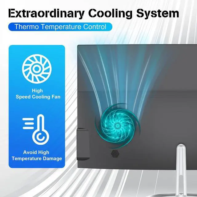 Alt view image 2 of 5 - SIUGHVA 24" Curved FHD All-in-One Desktop Computer, N5095 8GB RAM, 512GB SSD, Quad-Core, Wired Keyboard & Mouse, RGB Speaker (N5095/8G/512G)