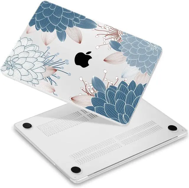 Main image of Yebiseven for MacBook Air 13.6" M4 Case 2025 2024 2022 Released A3240/A3113 M3/A2681 M2, Laptop Case with Keyboard Cover & Screen Protector & OTG Adapter & 2 Webcam Covers, Abstract Dahlia