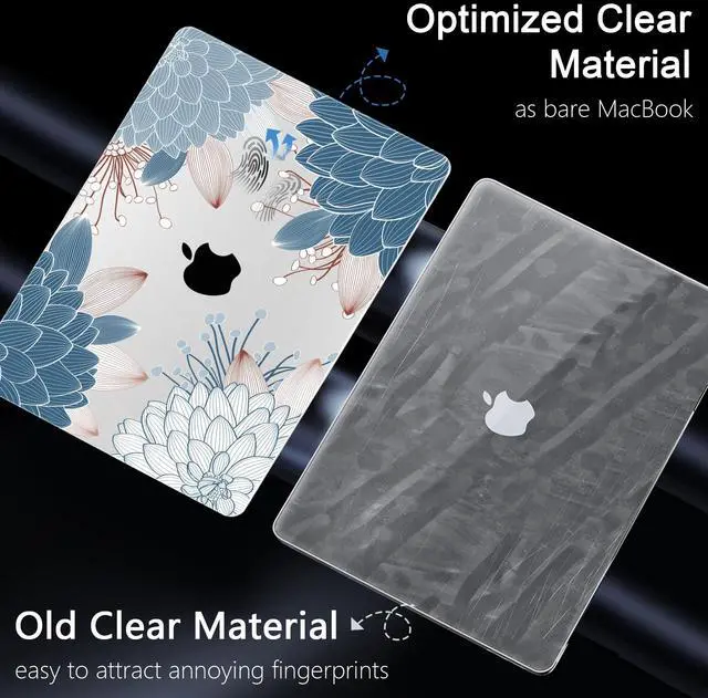 Alt view image 5 of 5 - Yebiseven for MacBook Air 13.6" M4 Case 2025 2024 2022 Released A3240/A3113 M3/A2681 M2, Laptop Case with Keyboard Cover & Screen Protector & OTG Adapter & 2 Webcam Covers, Abstract Dahlia