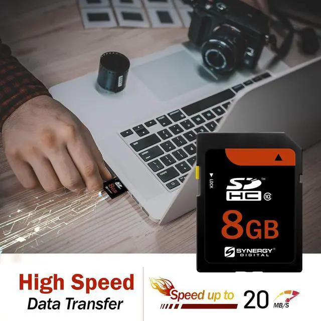 Alt view image 4 of 5 - Synergy Digital 8GB, SDHC UHS-I Memory Cards, Compatible with Nikon D60 Digital Camera - Class 10, U1, 20MB/s, 300 Series - Pack of 2