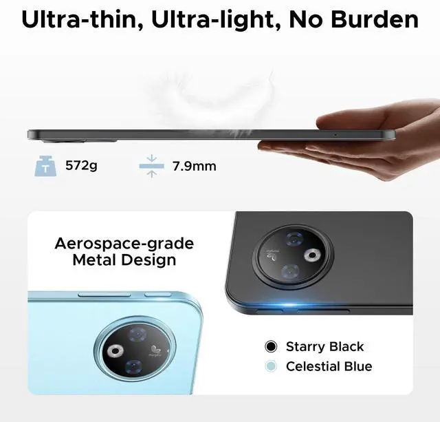 Alt view image 2 of 5 - DOOGEE V Pad 5G Tablet, 12 inch Tablet Android 15 with 2.4K IPS Display, 32GB+256GB/2TB TF, 5G Dimensity 7050 Octa-Core Gaming Tablets, 8800mAh, Face Unlock, WiFi 6, Gemini AI, Quad Speakers Tablets