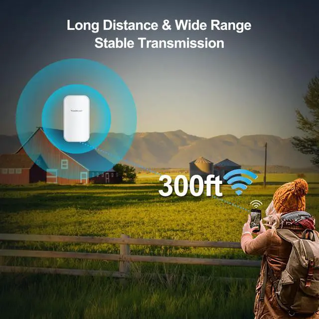 Alt view image 3 of 5 - 2025 Outdoor WiFi Extender, Dual Band WiFi Repeater, IP65 Weatherproof, Covers Up to Least 3440 Sq. ft and 30 Devices, Wi-Fi Signal Repeater for Farm,Courtyard,Factory