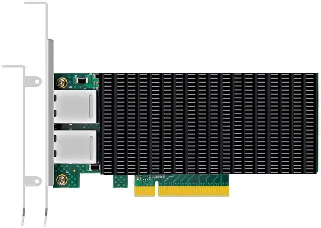 Main image of GLOTRENDS ST7318 2-Port 10G RJ45 Ethernet Network Card with Intel X540 Controller, PCIE 2.0 X8 Interface, Support Windows 11/10/Windows Server/Linux/ESX/VMware ESXi(Not Support Mac OS)