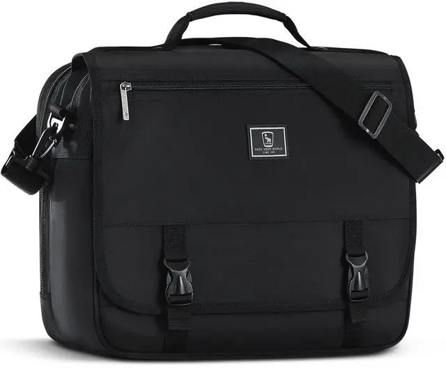 Main image of OIWAS Messenger Bags for Men, 15.6Inch Large Water Resistant Laptop Bag Briefcase Casual Satchel Shoulder Bag for Men College Business Crossbody Bag Work Handbag (black)