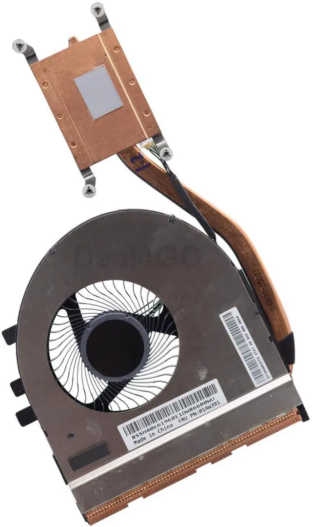 Alt view image 2 of 5 - Deal4GO CPU Cooling Fan & Heatsink Thermal Module 01AW391 01AW392 Replacement for Lenovo ThinkPad T460P T470P (UMA)