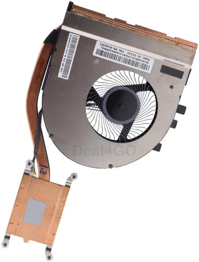 Alt view image 5 of 5 - Deal4GO CPU Cooling Fan & Heatsink Thermal Module 01AW391 01AW392 Replacement for Lenovo ThinkPad T460P T470P (UMA)