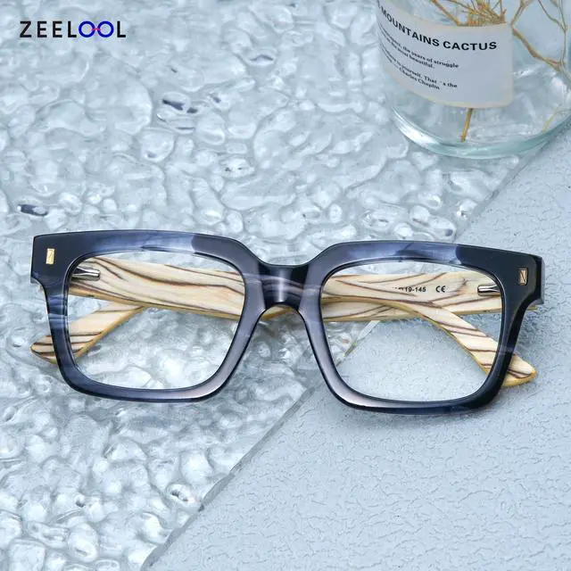 Alt view image 3 of 5 - Zeelool Stylish Rectangle Blue Light Blocking Glasses for Men TV Phone Computer Gaming Glasses ZJGX239126-02 Gray