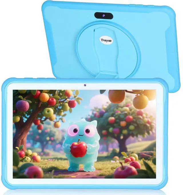 Main image of Kids Tablet, 10.1 Inches Tablet for Kids with Case Included, 64G Storage, Dual Camera, WiFi, Education Apps Pre-Installed, Parent Control, YouTube (Blue)