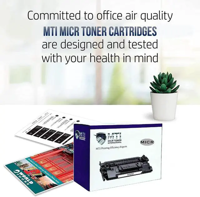 Alt view image 3 of 5 - MTI Laser MA2000W Monochrome B&W Multifunction Check Printer (Print/Copy/Scan), Bundle with MTI OEM Modified TK-1242 MICR Toner Cartridge for Business Check Printing
