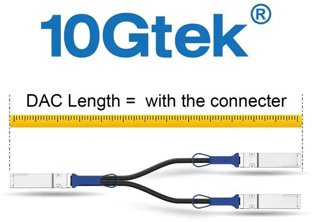 Alt view image 4 of 5 - 10Gtek for Mellanox MCP7H00-G002 100Gb/s to 2x50GbE (QSFP28 to 2xQSFP28) Direct Attach Copper Splitter Cable, Breakout Passive Copper Hybrid Cable, ETH, 2-Meter