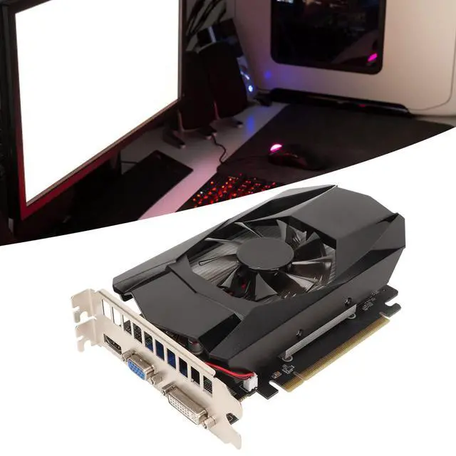 Alt view image 5 of 5 - WOHPNLE 4GB GDDR5 Graphics Card, HD 7670 650MHz PCIe X16 2.1 with Fan Cooling, DirectX 11 Gaming GPU for Desktop PCs & Light Gaming