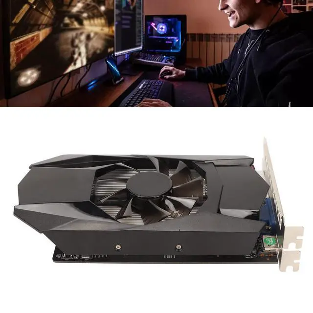 Alt view image 4 of 5 - WOHPNLE 4GB GDDR5 Graphics Card, HD 7670 650MHz PCIe X16 2.1 with Fan Cooling, DirectX 11 Gaming GPU for Desktop PCs & Light Gaming
