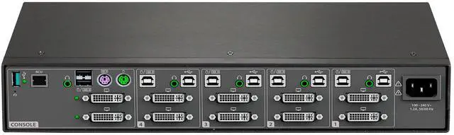Alt view image 2 of 5 - Vertiv Cybex Secure KVM 4-Port DVI-I DH DPP NIAP EAL4+ TAA (SC945-001)