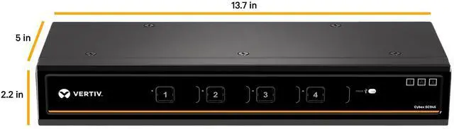 Alt view image 3 of 5 - Vertiv Cybex Secure KVM 4-Port DVI-I DH DPP NIAP EAL4+ TAA (SC945-001)