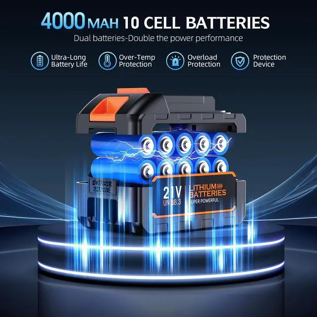 Alt view image 4 of 5 - Electric Compressed Air Duster - 1000,000 RPM Rechargeable Cordless Air Blower with Brushless Motor - 2 Batteries & Charger - Replaces Canned Air - for Outdoor, Cars, Computer, Keyboards Cleaning