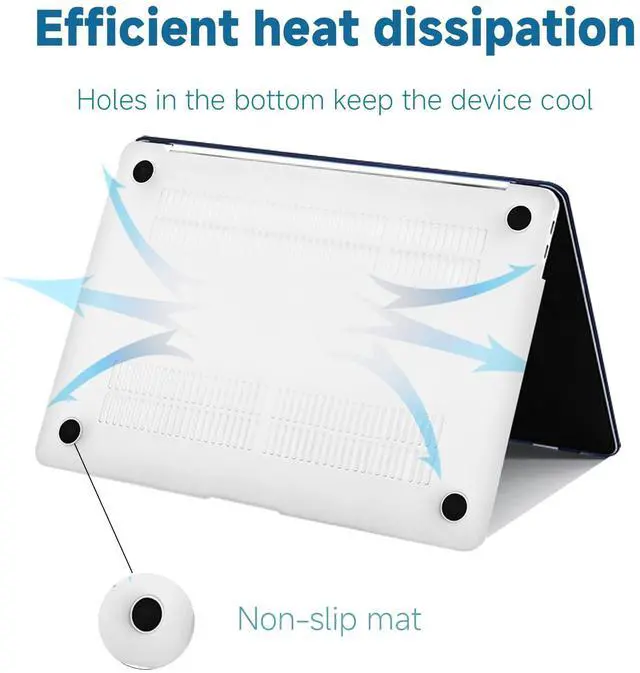 Alt view image 4 of 5 - Fulbrio Arts Compatible with MacBook Pro 13 inch Hard Shell Matte Finish Case Skin, 2022, 2021 Release A2251/A2289/A2338 Slim with Keyboard Cover,Green Flower, Irises by Van Gogh