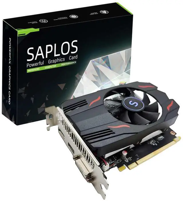Main image of SAPLOS Radeon RX 550 Graphics Card, 4GD5, 128-Bit, DisplayPort DVI-D HDMI, PC Video Card Gaming, Computer GPU, DirectX 12