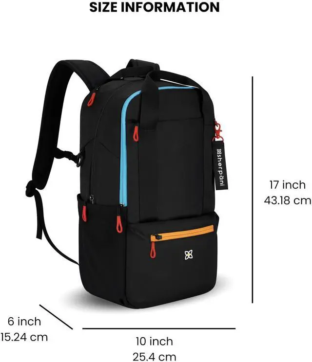 Alt view image 2 of 5 - Sherpani Camden, Convertible Backpack, 3 in 1 Tote Bag, 18L Travel Backpack, Crossbody Bag for Women, Cross Body Purse, Travel Gifts, RFID Protection, Fits 13 Laptop (Chromatic)