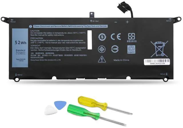 Main image of DXGH8 52W Laptop Battery Replacement for Dell XPS 13 9380 9370 2019 7390 Series Vostro 5390 5391 Series Inspiron 7390 2-in-1 7391 2-in-1 Series H754V 0H754V 0V48RM V48RM HK6N5 P113G001 P114G001