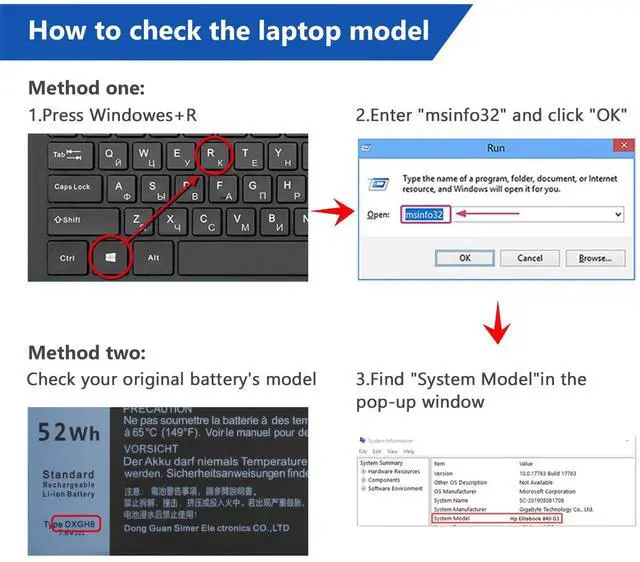 Alt view image 5 of 5 - DXGH8 52W Laptop Battery Replacement for Dell XPS 13 9380 9370 2019 7390 Series Vostro 5390 5391 Series Inspiron 7390 2-in-1 7391 2-in-1 Series H754V 0H754V 0V48RM V48RM HK6N5 P113G001 P114G001