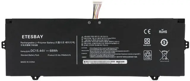 Main image of ETESBAY AA-PBMN4VN Laptop Battery Replacement for Samsung Galaxy Book Pro 360 15 15.6" NP950XDB NP950XDB-KB1US NP950XDB-KA1US NP950XDB-KC5US NP950XDB-KC3US NP950QDB NP950QDB-KB1US 15.44V 68WH/4405mAh