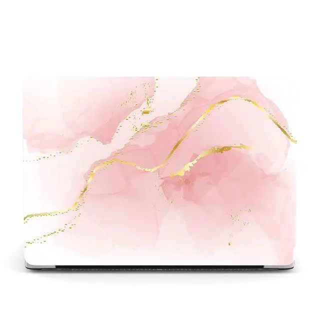 Alt view image 2 of 5 - Bandless Case Compatible with MacBook Pro 13 inch 2020 2019 2018 2017 2016 Release A2338(M1) A2251 A2289 A2159 A1989 A1706 A1708, Plastic Hard Shell Cover & Keyboard Skin - Pink Marble