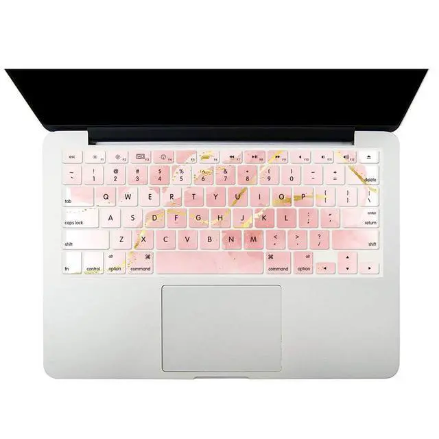 Alt view image 4 of 5 - Bandless Case Compatible with MacBook Pro 13 inch 2020 2019 2018 2017 2016 Release A2338(M1) A2251 A2289 A2159 A1989 A1706 A1708, Plastic Hard Shell Cover & Keyboard Skin - Pink Marble