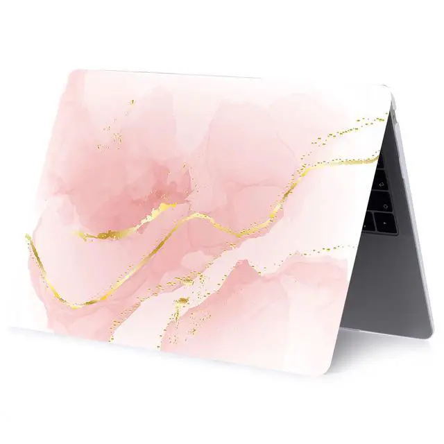 Alt view image 5 of 5 - Bandless Case Compatible with MacBook Pro 13 inch 2020 2019 2018 2017 2016 Release A2338(M1) A2251 A2289 A2159 A1989 A1706 A1708, Plastic Hard Shell Cover & Keyboard Skin - Pink Marble