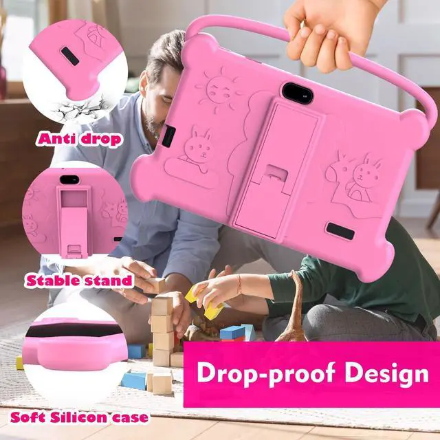 Alt view image 5 of 5 - Kids Tablet 7 inch 3-9 for Kids,32GB ROM Toddler with Shockproof Case,Kids Android Software Installed Netflix,YoutTube, aiwawa Apps Parent Controls,Dual Camra, WiFi,FM, GPS (Pink)
