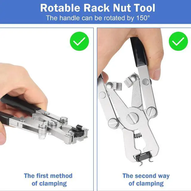 Alt view image 2 of 5 - Rotable Cage Nut Tool, Cage Nut Insertion/Removal Tool on The Front, Side and Top for IT and Data Center Rack Deployment, Cabinet, Patch Panel, Server Shelves Fixing, for Cage Nut of M4 M5 M6 M8 M10