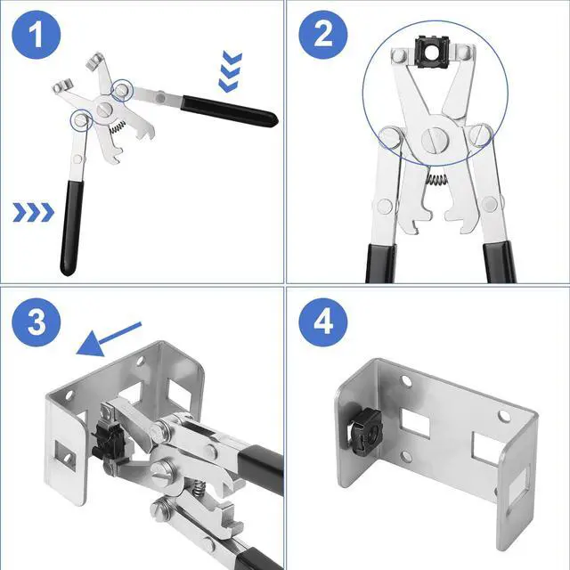 Alt view image 5 of 5 - Rotable Cage Nut Tool, Cage Nut Insertion/Removal Tool on The Front, Side and Top for IT and Data Center Rack Deployment, Cabinet, Patch Panel, Server Shelves Fixing, for Cage Nut of M4 M5 M6 M8 M10