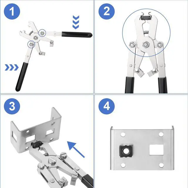 Alt view image 4 of 5 - Rotable Cage Nut Tool, Cage Nut Insertion/Removal Tool on The Front, Side and Top for IT and Data Center Rack Deployment, Cabinet, Patch Panel, Server Shelves Fixing, for Cage Nut of M4 M5 M6 M8 M10