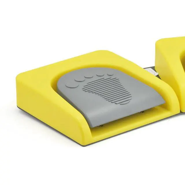 Alt view image 3 of 5 - iKKEGOL USB Double 2 Foot Switch Control Pedal Video Game Customized PC Keyboard Multimedia Key Free Drive HID for Push to Talk Yellow