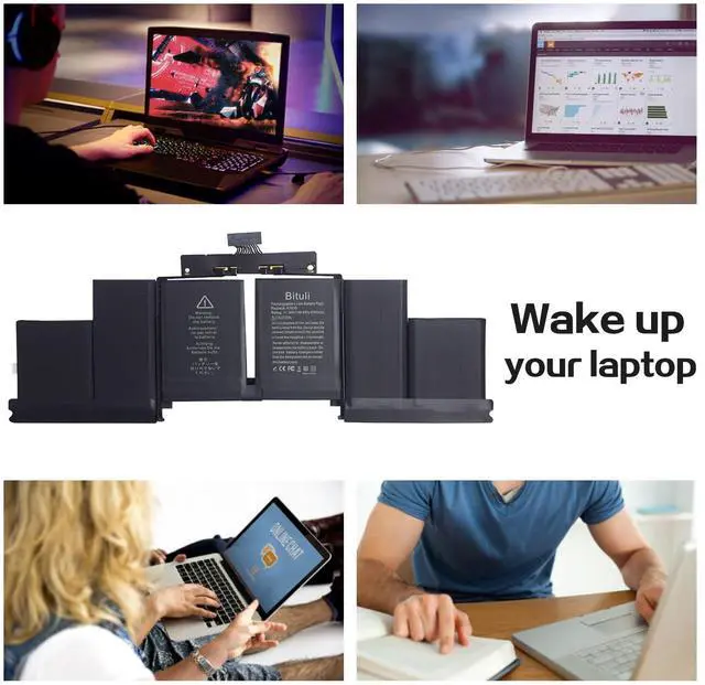 Alt view image 5 of 5 - Bituli A1494 A1398 Laptop MacBook Pro Battery A1618 Replacement for MacBook Pro 15 Inch Retina A1398 (Late 2013, Mid 2014, Early 2015)