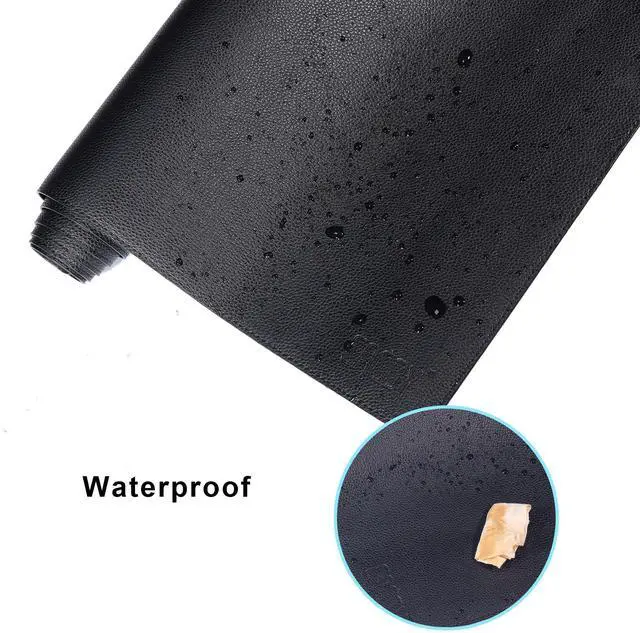 Alt view image 4 of 4 - Cacoy 74.8"x19.7" Leather Desk Mat, PU Leather Office Computer Pad, Extended Gaming Mouse Pad, Desk Blotter and Office Table Mat, Waterproof Desktop Protector Laptop Matt for Desktop, Black