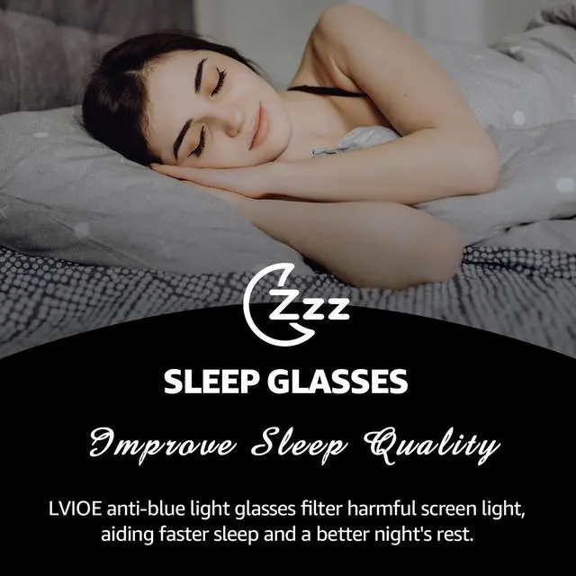 Alt view image 3 of 5 - LVIOE Blue Light Blocking Over Glasses for Computer Gaming Phone TV Eyeglasses Anti Eyestrain Improve Sleep Quality LB0311M