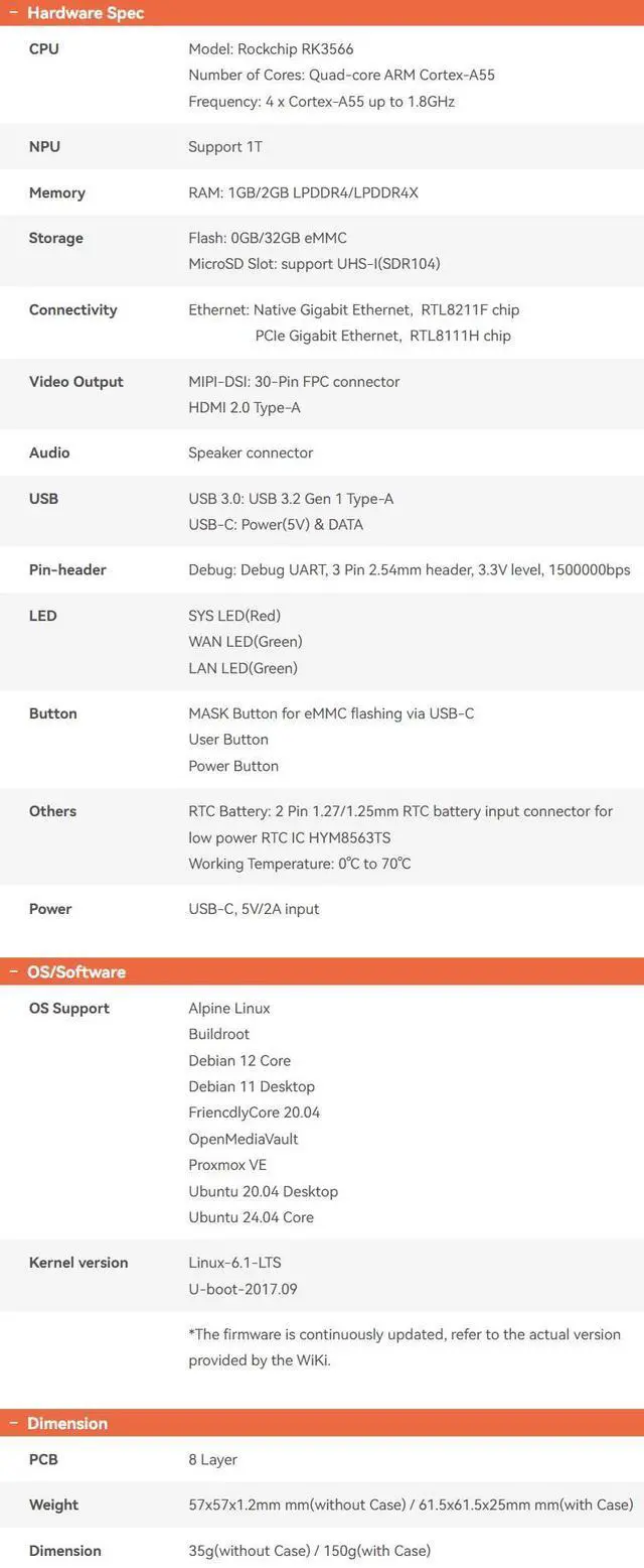 Alt view image 2 of 5 - FriendlyElec NanoPi R3S Mini Router OpenWRT, 2GB LPDDR4X RAM 32GB eMMC, with Dual-Gbps Ethernet for Smart Home Office Gateway IoT NAS Applications, Support Debian Ubuntu OS (2+0GB with Metal Case)