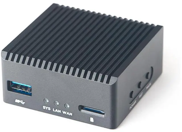 Alt view image 5 of 5 - FriendlyElec NanoPi R3S Mini Router OpenWRT, 2GB LPDDR4X RAM 32GB eMMC, with Dual-Gbps Ethernet for Smart Home Office Gateway IoT NAS Applications, Support Debian Ubuntu OS (2+0GB with Metal Case)