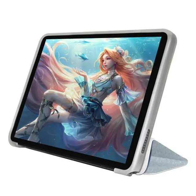 Alt view image 2 of 5 - AIJAKO Case for ALLDOCUBE iPlay50 Mini/ALLDOCUBE iPlay50 Mini Pro/ALLDOCUBE iPlay50 Mini Pro NFE Tablet 8.4 inch, Ultra Slim PU Leather Folding Trifold Stand Cover Case with Soft TPU Shell, Silver