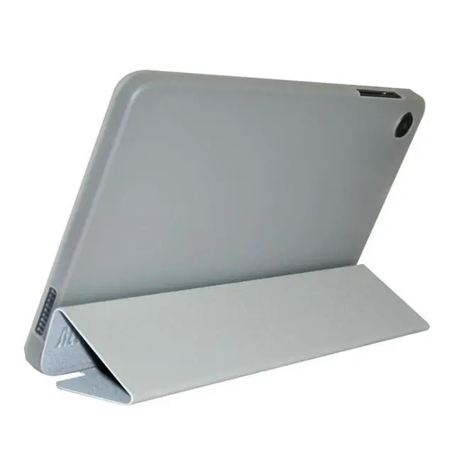 Alt view image 3 of 5 - AIJAKO Case for ALLDOCUBE iPlay50 Mini/ALLDOCUBE iPlay50 Mini Pro/ALLDOCUBE iPlay50 Mini Pro NFE Tablet 8.4 inch, Ultra Slim PU Leather Folding Trifold Stand Cover Case with Soft TPU Shell, Silver