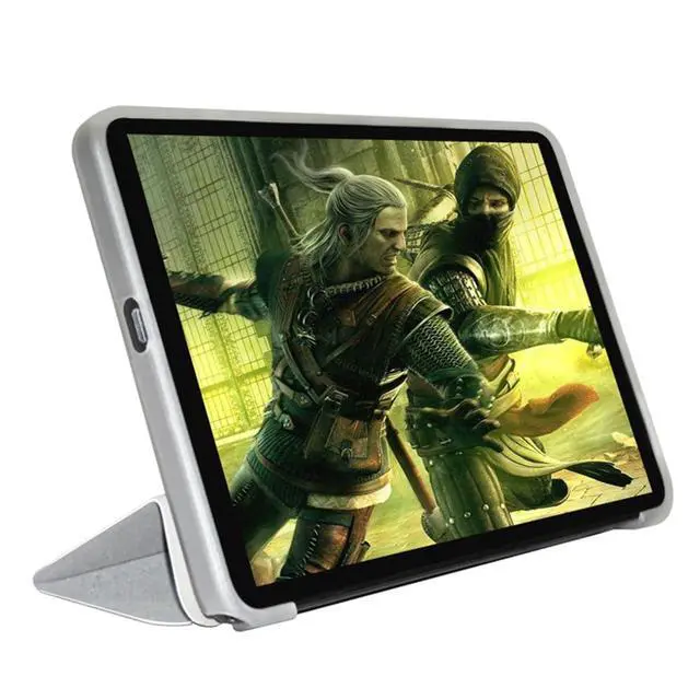 Alt view image 4 of 5 - AIJAKO Case for ALLDOCUBE iPlay50 Mini/ALLDOCUBE iPlay50 Mini Pro/ALLDOCUBE iPlay50 Mini Pro NFE Tablet 8.4 inch, Ultra Slim PU Leather Folding Trifold Stand Cover Case with Soft TPU Shell, Silver