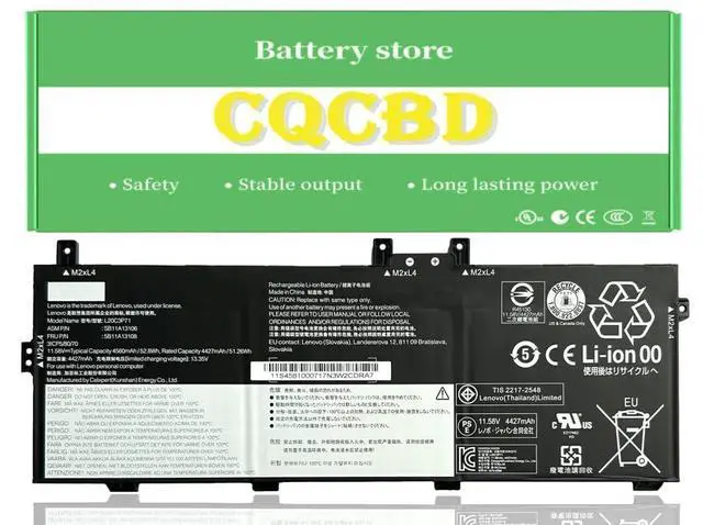 Main image of CQCBD L20M3P71 Laptop Battery for Lenovo ThinkPad X13 Yoga Gen 2/3 P16 ThinkPad X13 Yoga G2 Series Notebook L20C3P71 L20L3P71 SB10W51924 5B10W51823 11.52V 57Wh/4950mAh