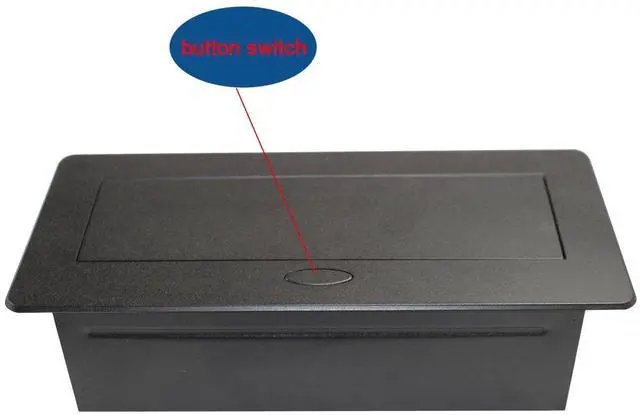 Alt view image 2 of 5 - Wiistar Hide-Table Power Data Center Table Pop up Connection Box with HDMI Network USB Tabletop Interconnect Box