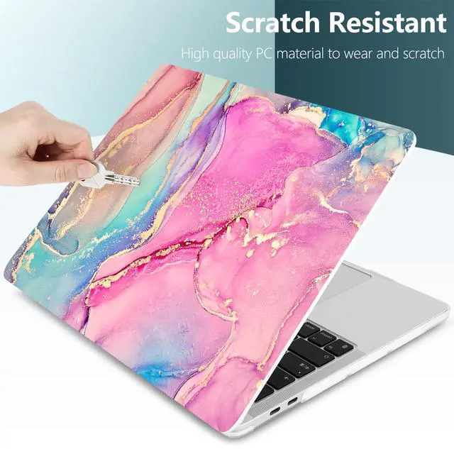 Alt view image 5 of 5 - DONGKE for MacBook Pro 13 Inch Case 2023 2022-2016 Release M2 A2338 M1 A2251 A2289 A2159 A1989 A1706 Touch Bar & Touch ID, Hard Case Shell with USB C to USB Adapter &Keyboard Cover, Marble