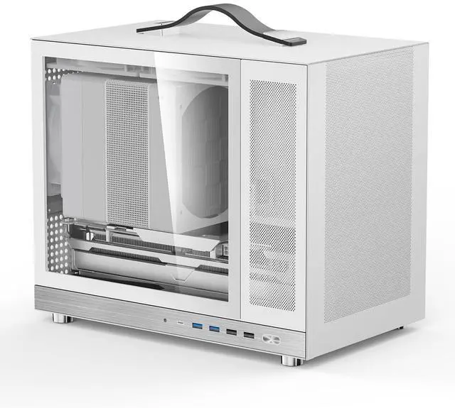 Main image of Shiny Snake G350 20.8L Mircro-ATX Mesh Chassis with Tempered Glass | Frosted Coating & Anti-Dust Design | BTF-Ready Back-Connect | 165mm Cooler & 340mm GPU | High Compatibility PC Case, White